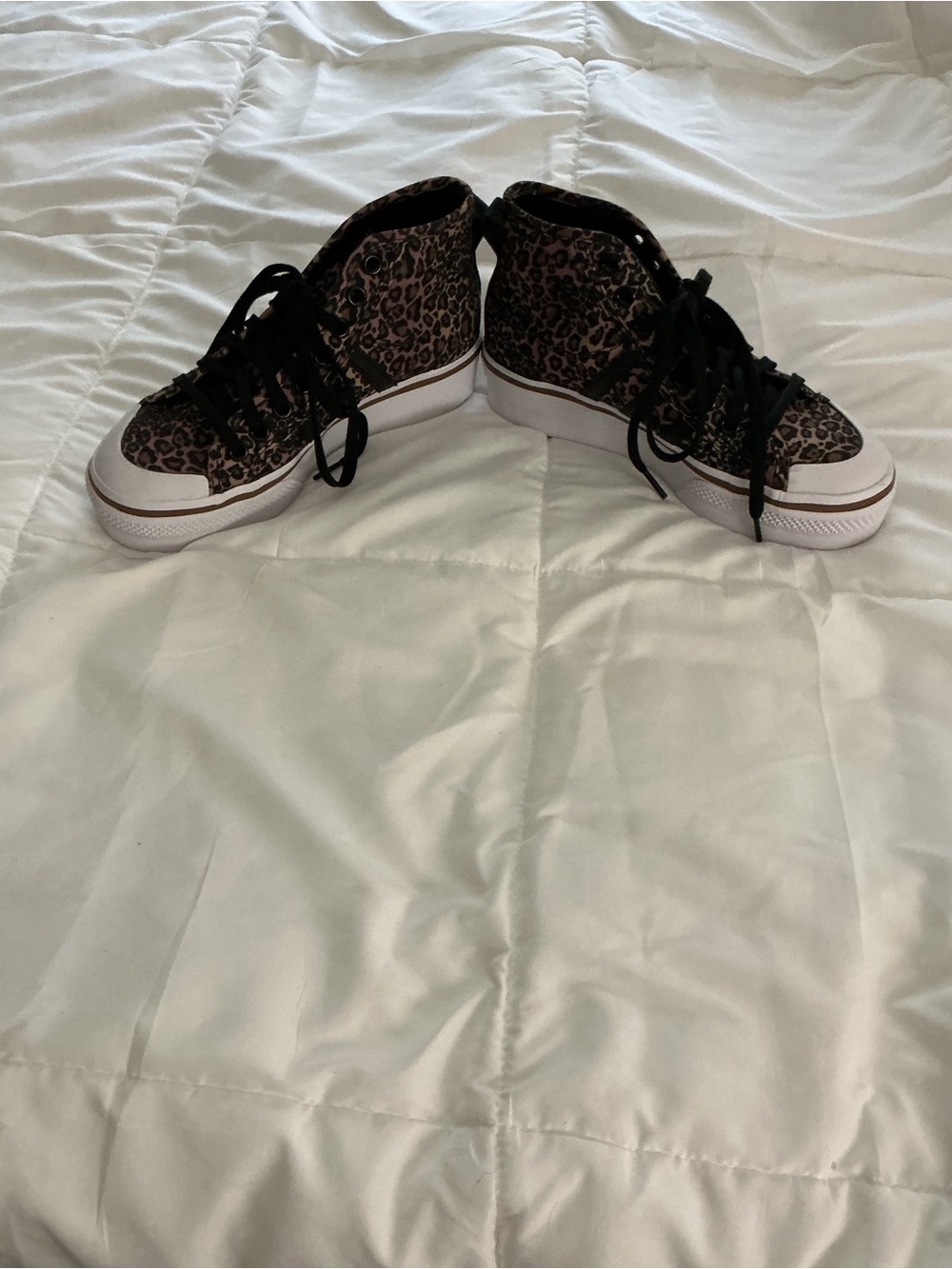 Adidas Leopard Print High-Top Sneakers - Brown - Picture 2 of 8